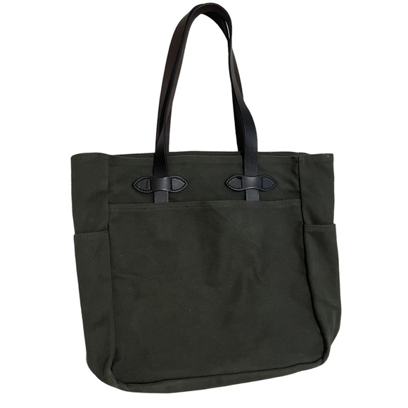 Filson Bags Filson Rugged Twill Canvas Tote Otter Green Black